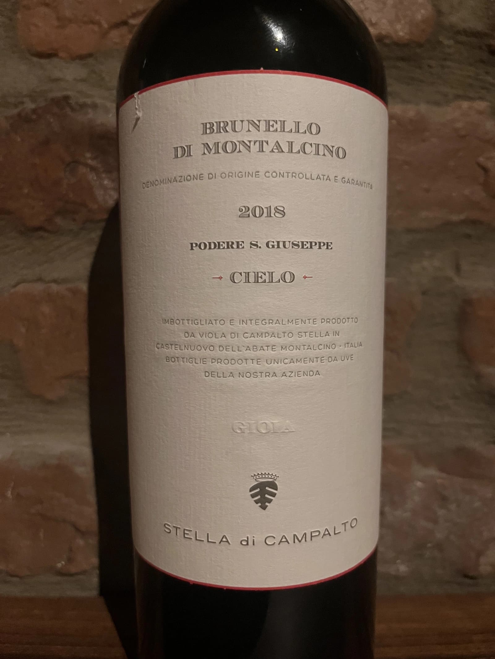 Stella di Campalto Brunello di Montalcino Cielo 2018