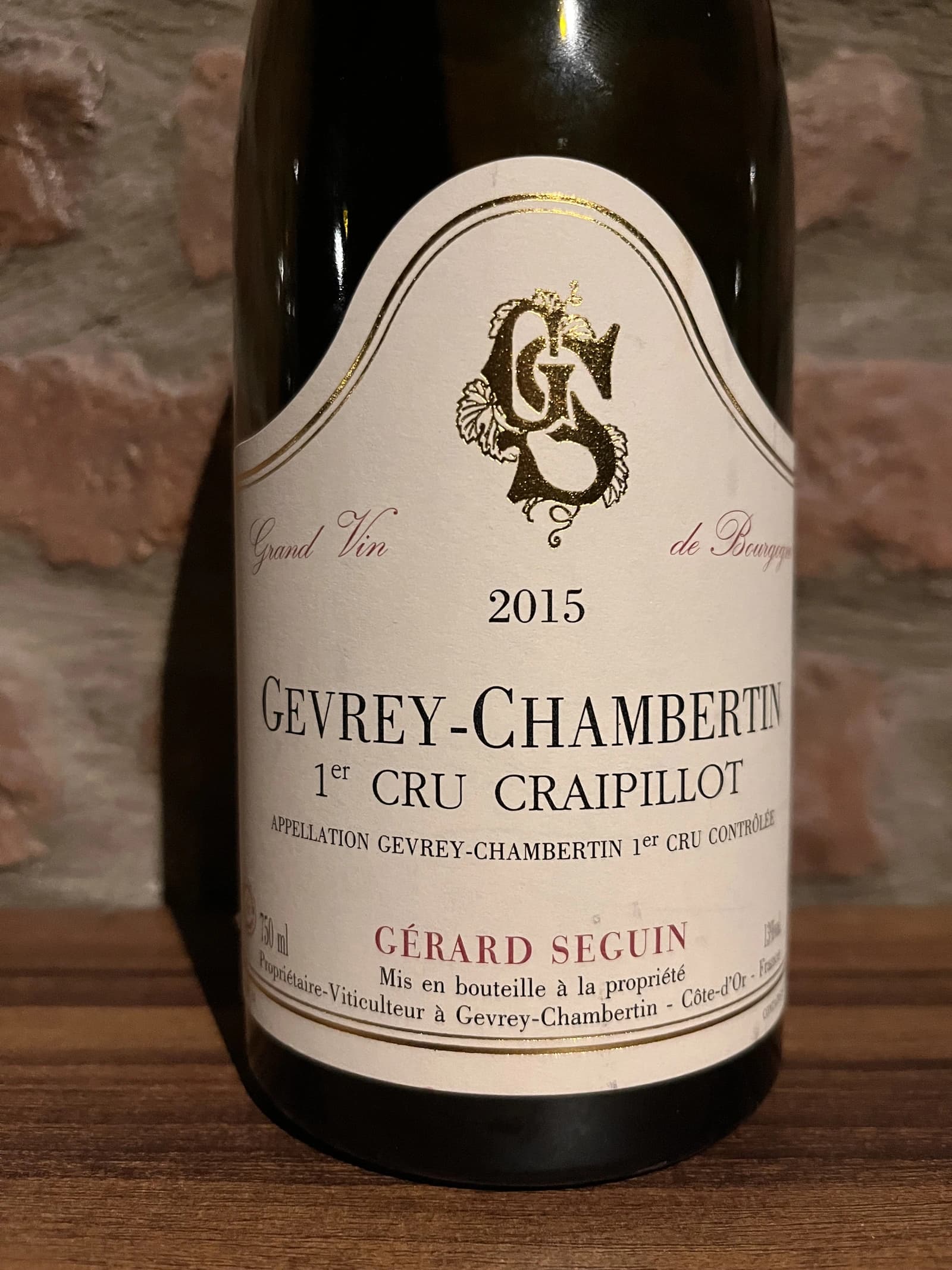 Domaine Gérard Seguin Gevrey-Chambertin 1er Cru Craipillot 2015