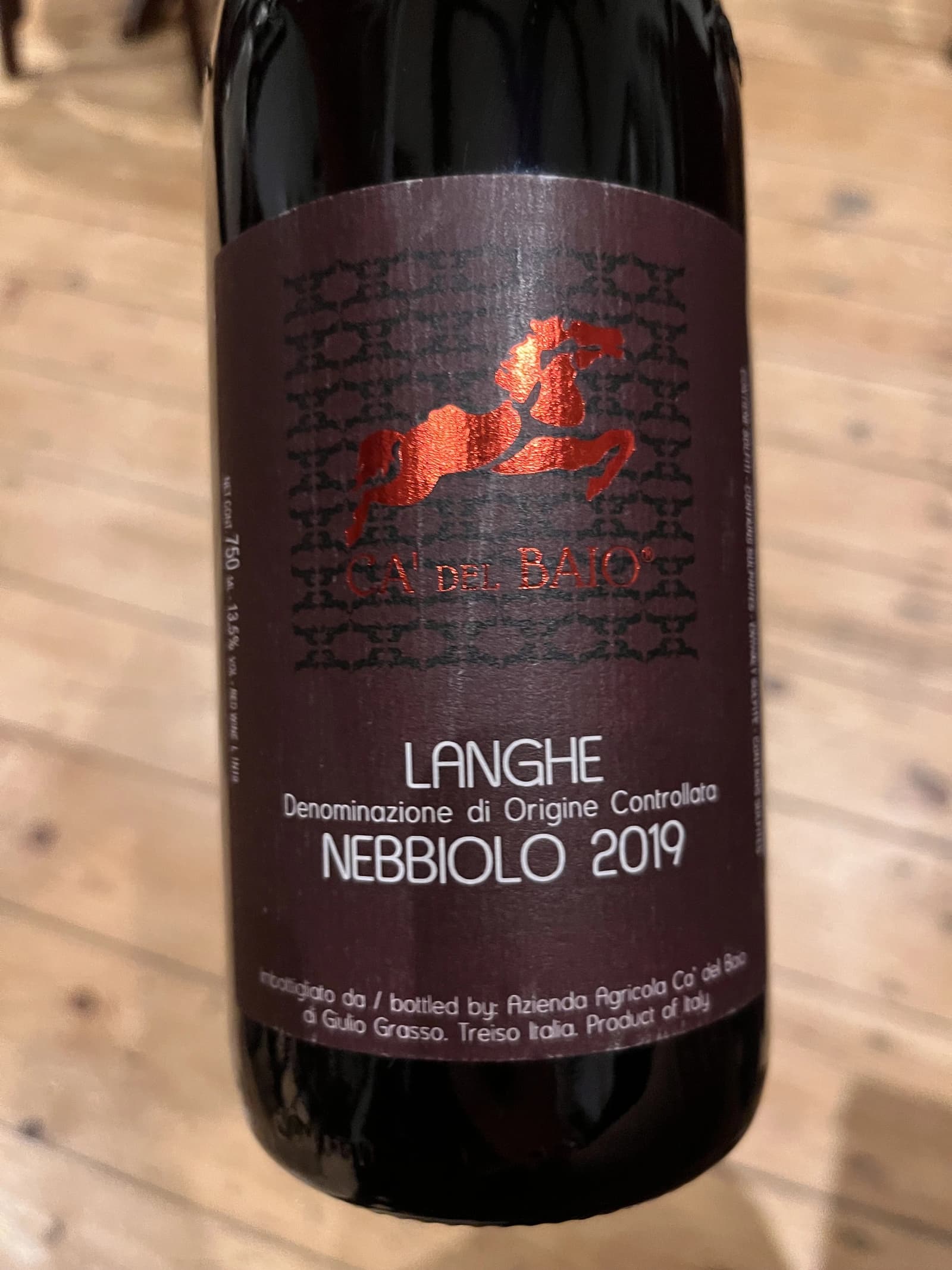 Ca' del Baio Langhe Nebbiolo 2019